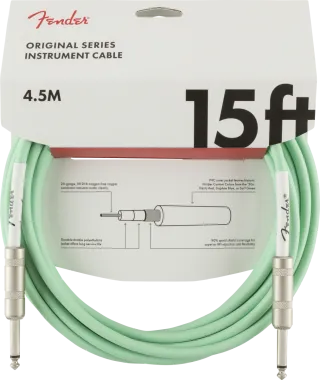 Fender Original Series giártkábel, 4,5m, surf green szín