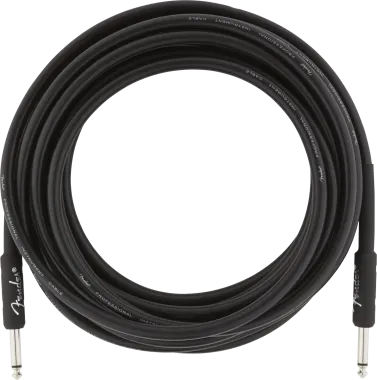 Fender Professional Series, 5,5 m, egyenes-egyenes gitárkábel,fekete