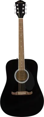 Fender FA-125 Dreadnought akusztikus gitár, fekete