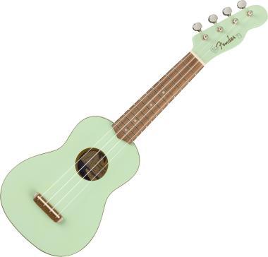 Fender ukulele soprán, barva Surf Green