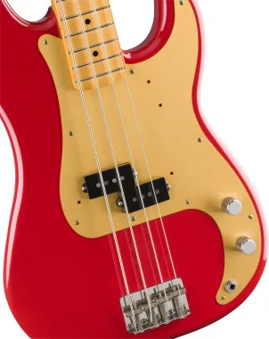 Fender Vintera '50s Precision Bass, juhar fogólap Dakota Red színű elektromos basszusgitár