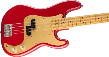 Fender Vintera '50s Precision Bass, juhar fogólap Dakota Red színű elektromos basszusgitár