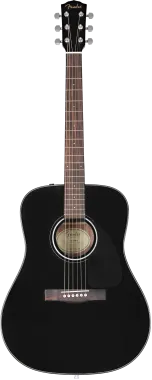 Fender CD-60 Dreadnought V3 Black akusztikus gitár, fekete