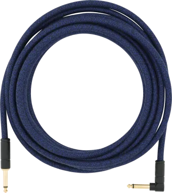 Fender Festival Hemp, 5,5 m, egyenes-pipa gitárkábel, kék