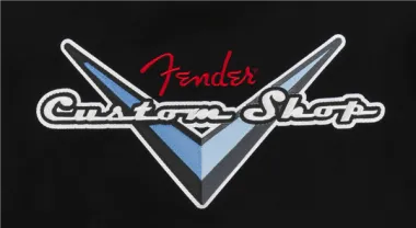 Fender Custom Shop Varsity dzseki, Fekete/fehét, L-es méret