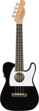 Fender Fullerton Tele Uke elektro-akusztikus ukulele, fekete