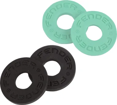 Fender Strap Blocks 4 db-os hevederzár, fekete/Surf Green