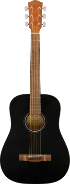 Fender FA-15 Steel Black 3/4-es akusztikus gitár, fekete