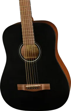 Fender FA-15 Steel Black 3/4-es akusztikus gitár, fekete