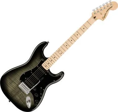 Squier Affinity Stratocaster FMT HSS MN Black Burst elektromos gitár