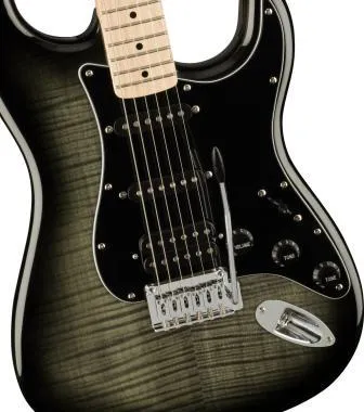 Squier Affinity Stratocaster FMT HSS MN Black Burst elektromos gitár