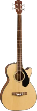Fender CB-60SCE Natural, natúr színű elektro-akusztikus basszusgitár