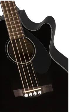 Fender CB-60SCE Black elektro-akusztikus basszusgitár, fekete