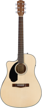 Fender elektroakustická kytara CD-60SCE, dreadnought, levá, přírodní