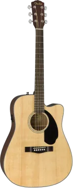 Fender CD-60SCE Dreadnought elektro-akusztikus gitár, natúr szín