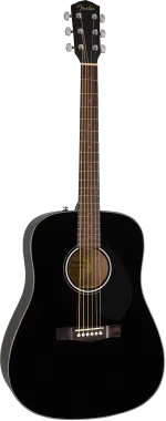 Fender CD-60S Dreadnought akusztikus gitár, fekete