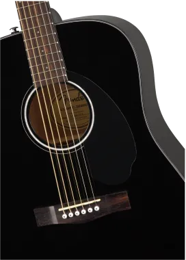 Fender CD-60S Dreadnought akusztikus gitár, fekete