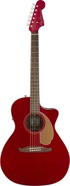 Fender elektroakustická kytara Newporter Player Candy, červená