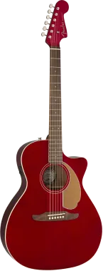 Fender Newporter Player Candy elektro-akusztikus gitár, piros