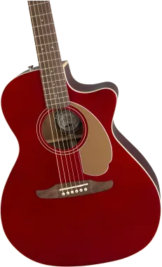 Fender Newporter Player Candy elektro-akusztikus gitár, piros