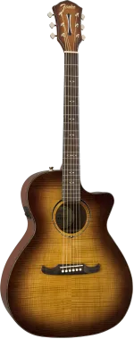 Fender FA-345CE Auditorium elektro-akusztikus gitár 3-tónusú Tea Burst szín