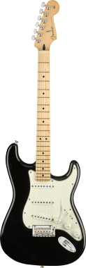 Fender Elektrická kytara Player Stratocaster, javorový hmatník, černá