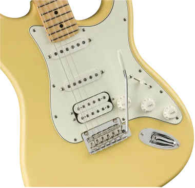 Fender Player Stratocaster, HSS hangszedő kiosztás, juhar fogólap,Buttercream színű elektromos gitár