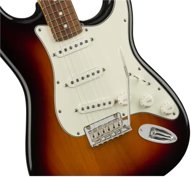 Fender Player Stratocaster, Pau Ferro fogólap, 3 színű Sunburst elektromos gitár