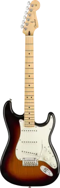 Fender Player Stratocaster, juhar fogólap, 3 színű Sunburst elektromos gitár