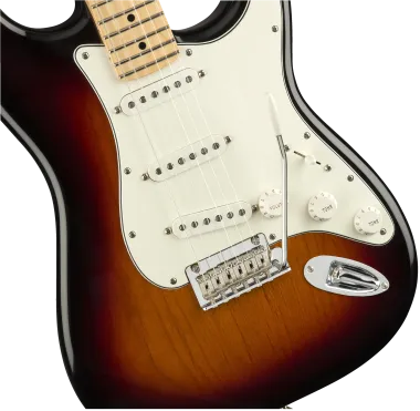 Fender Player Stratocaster, juhar fogólap, 3 színű Sunburst elektromos gitár