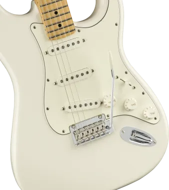 Fender Player Stratocaster, juhar fogólap, Polar White színű elektromos gitár