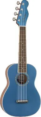 Fender Zuma Classic, dió fogólap, Lake Placid Blue színű koncert ukulele