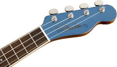 Fender Zuma Classic, dió fogólap, Lake Placid Blue színű koncert ukulele