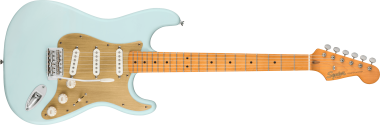 Squier 40th Anniversary Stratocaster Vintage Edition, javorová hmatník, Sonic Blue