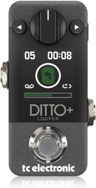 TC Electronic Ditto+ Looper intuitív looper pedál 5 perces loop idővel, Analog-Dry-Through-val és True Bypass-szal