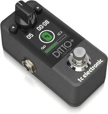TC Electronic Ditto+ Looper intuitív looper pedál 5 perces loop idővel, Analog-Dry-Through-val és True Bypass-szal