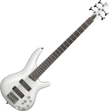Ibanez elektrická baskytara 5 strun, perleťově bílá