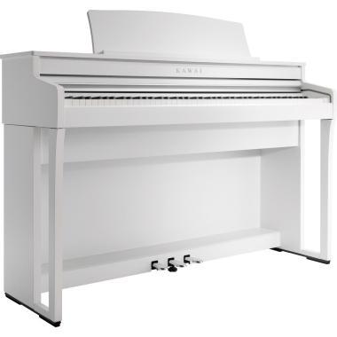 Kawai digitální klavír, 88 kláves, kladívková mechanika, 192 hlasů, Bluetooth, bílý