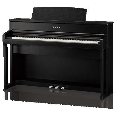 Kawai digitální klavír, 88 kláves, kladívková mechanika, 256 hlasová polyfonie, Bluetooth, černá