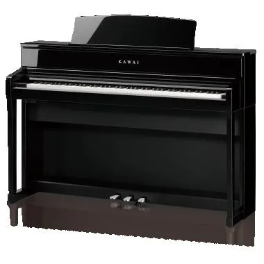 Kawai CA701EP digitális zongora, 88 billentyűs kalapácsmechanika, 256 polifónia, Bluetooth, fényes fekete