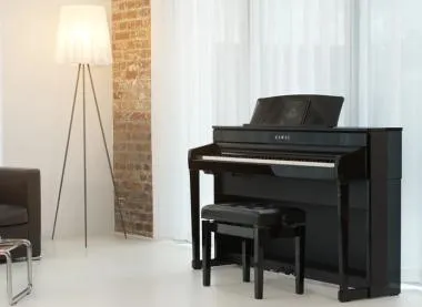 Kawai CA701EP digitális zongora, 88 billentyűs kalapácsmechanika, 256 polifónia, Bluetooth, fényes fekete