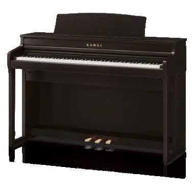 Kawai CA401R digitális zongora, 88 billentyűs kalapácsmechanika, 192 hang polifónia, Bluetooth, rózsafa
