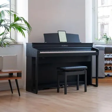 Kawai CA401B digitális zongora, 88 billentyűs kalapácsmechanika, 192 hang polifónia, Bluetooth, fekete