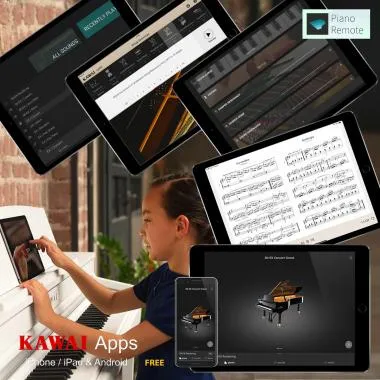Kawai CA501R digitális zongora, 88 billentyűs kalapácsmechanika, 256 hang polifónia, Bluetooth, rózsafa