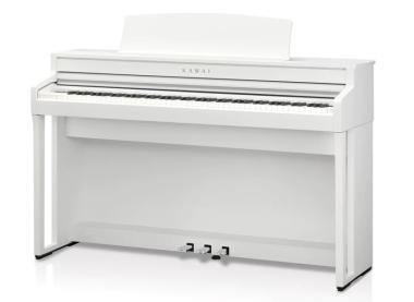 Kawai digitální klavír, 88 kláves, kladívková mechanika, 256 hlasová polyfonie, Bluetooth, bílá