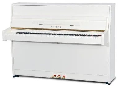 Kawai K-15E WH/P akusztikus pianínó, 88 billentyű, 110cm magas, fényes fehér