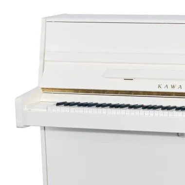 Kawai K-15E WH/P akusztikus pianínó, 88 billentyű, 110cm magas, fényes fehér