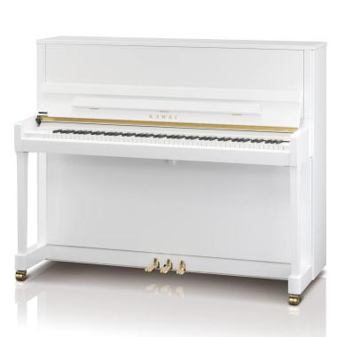 Kawai akustické pianino, 88 kláves, 122 cm, lesklá bílá