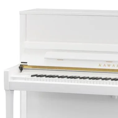 Kawai K-300 WH/P akusztikus pianínó, 88 billentyű, 122cm magas, fényes fehér