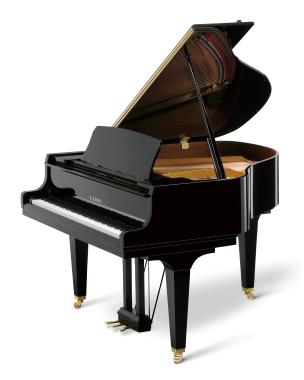 Kawai akustická klavír, 88 kláves, 152 cm dlouhý, lesklá černá